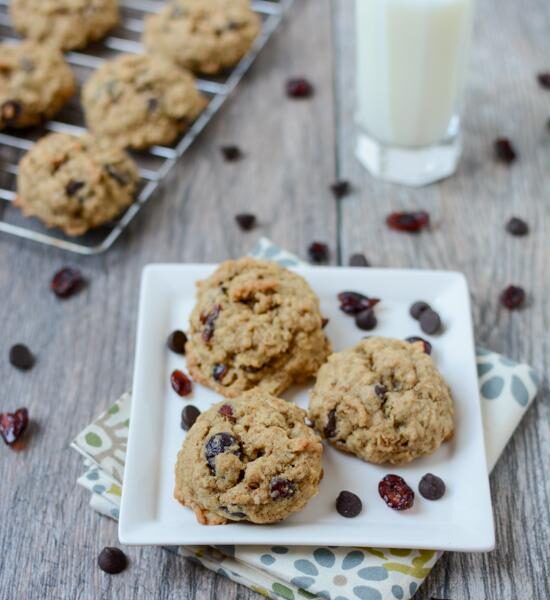 Fluffy and chewy, this Cranberry Oatmeal Chocolate Chip Cookies are full of delicious mix-ins and can be whipped up quickly when a dessert craving strikes!