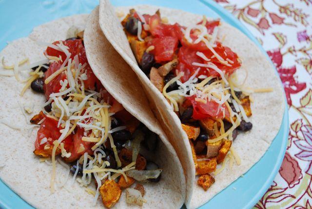 Vegetarian Curried Sweet Potato & Black Bean Tacos Recipe