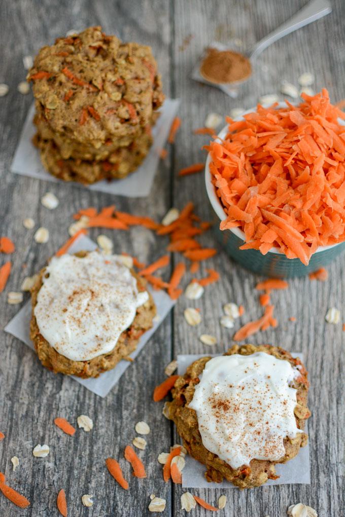 Frosted Carrot Cookies for breakfast or snack!