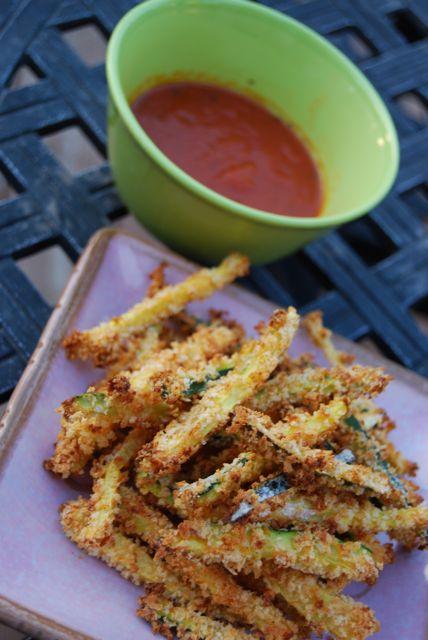 These Crispy Parmesan Zucchini Fries make the perfect dinner side dish and taste great when served with a side of marinara sauce for dipping!