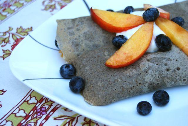 These Buckwheat Crepes are easy to make at home and can be filled with anything you'd like! Try yogurt and fresh fruit or peanut butter and chocolate chips to start!