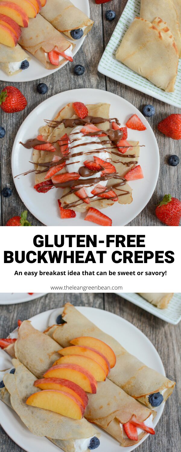 Gluten-Free Buckwheat Crepes 6 These gluten-free buckwheat crepes are made with just a few simple ingredients! Add your favorite sweet or savory toppings for an easy breakfast!