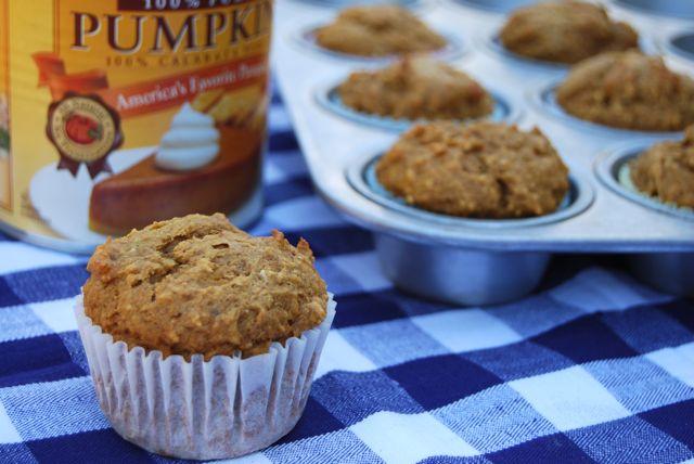 These Whole Wheat Pumpkin Muffins are lower in sugar than most recipes and filled with whole grains!