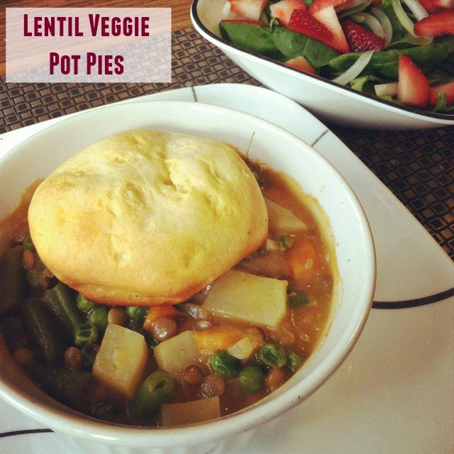 These Vegetarian Lentil Veggie Pot Pies are healthier and more flavorful than the ones you remember from your childhood!