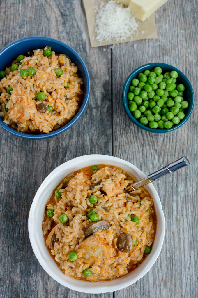 Instant Pot Mushroom Risotto with Chicken 2 instant pot mushroom risotto with chicken