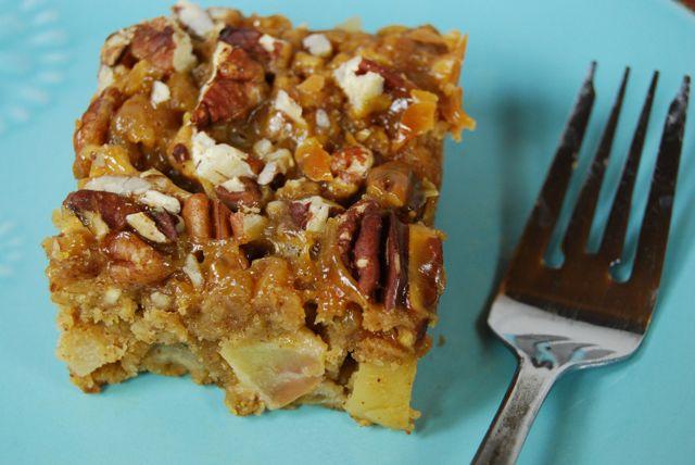 Bursting with fall flavors, these Caramel Apple Bars are a lightened up alternative to a real caramel apple.
