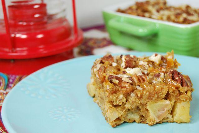 Bursting with fall flavors, these Caramel Apple Bars are a lightened up alternative to a real caramel apple.