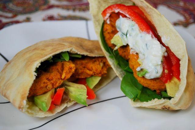 This Sweet Potato Falafel makes a great vegetarian lunch! Enjoy it in a pita or on a salad!