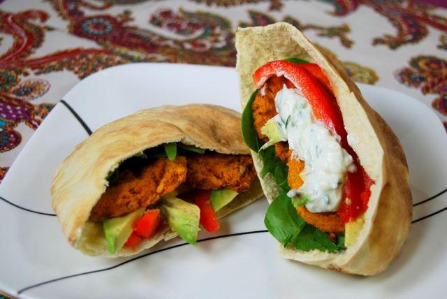 This Sweet Potato Falafel makes a great vegetarian lunch! Enjoy it in a pita or on a salad!