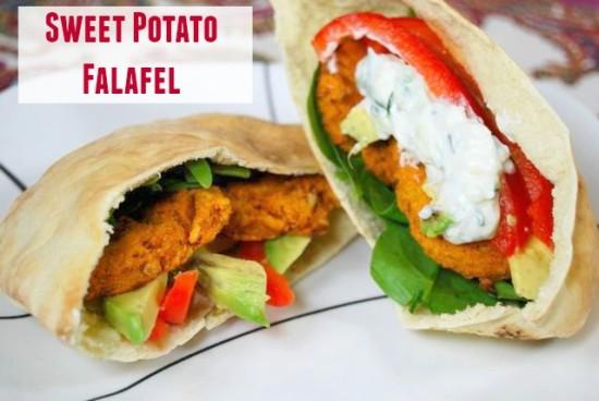 This Sweet Potato Falafel makes a great vegetarian lunch! Enjoy it in a pita or on a salad!