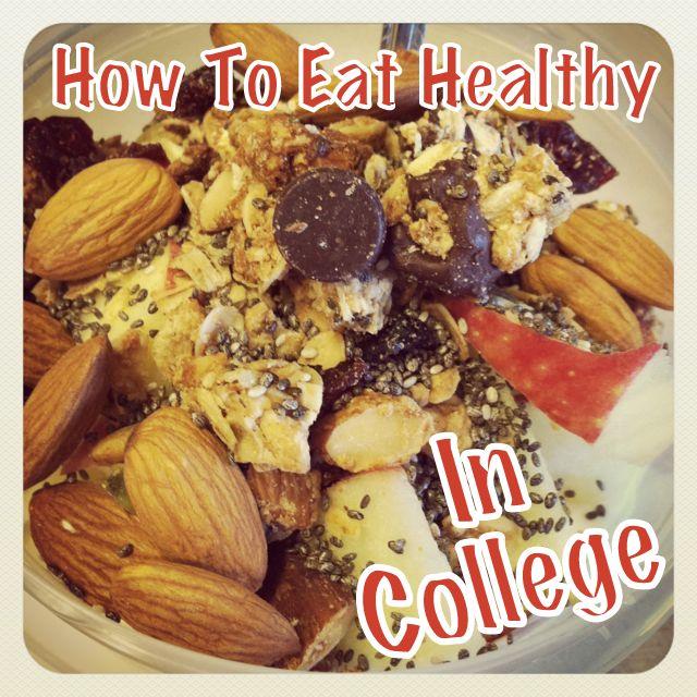 Wondering how to eat healthy in college? Here are some tips, tricks and recipes for eating healthy in a college dorm.