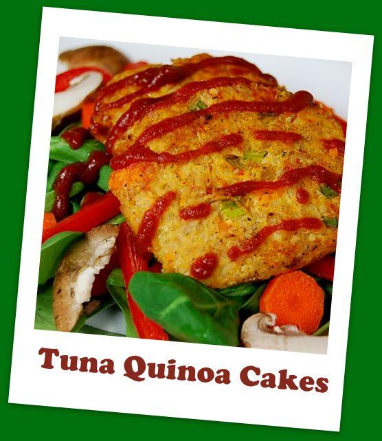 These Tuna Quinoa Cakes are protein packed and make a great salad topper!