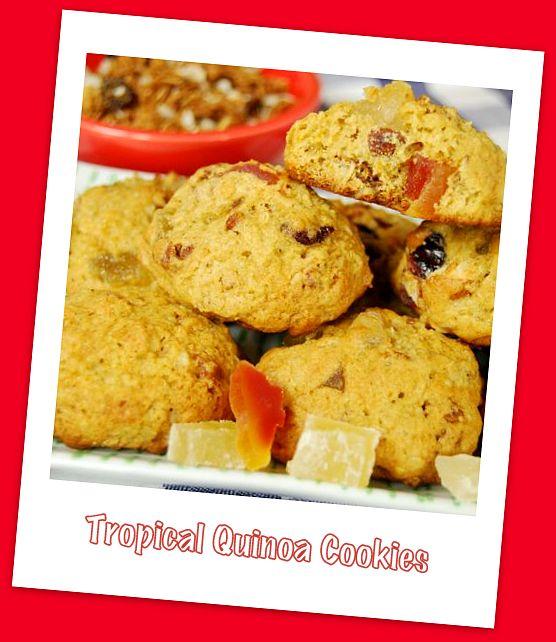 This non-traditional cookie gets a protein boost from quinoa and a tropical twist thanks to the dried fruit! This non-traditional cookie gets a protein boost from quinoa and a tropical twist thanks to the dried fruit!