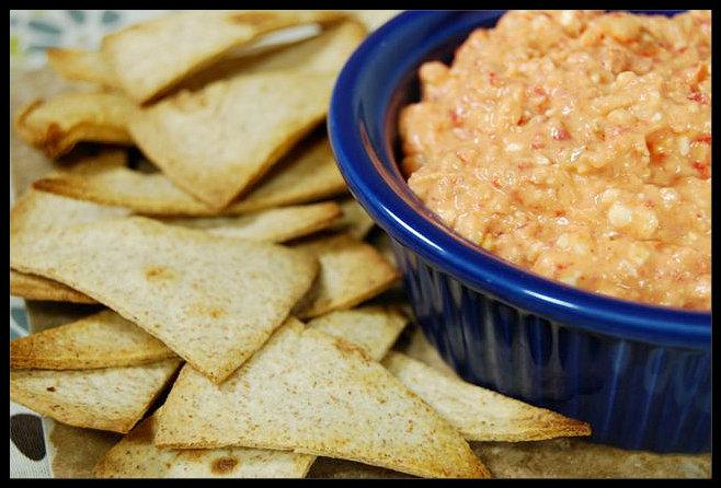 This Spicy Feta Dip makes a great party appetizer or evening snack. Serve with homemade chips or veggies!