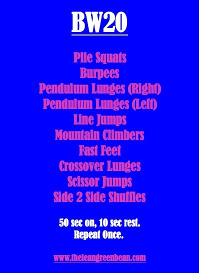 Bodyweight 20 Minute Workout