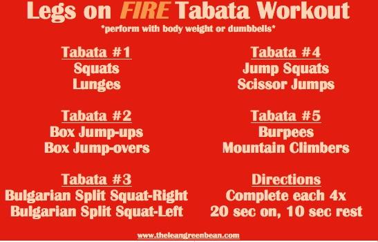 Tabata Cardio Leg Workout