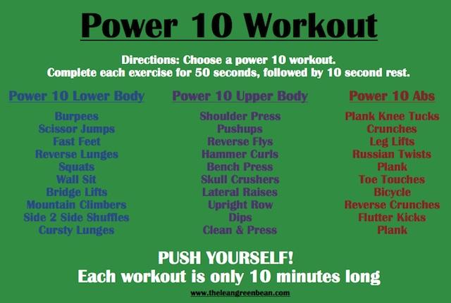 Power 10 Cardio Workout