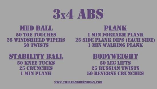 3x4 Ab Workout
