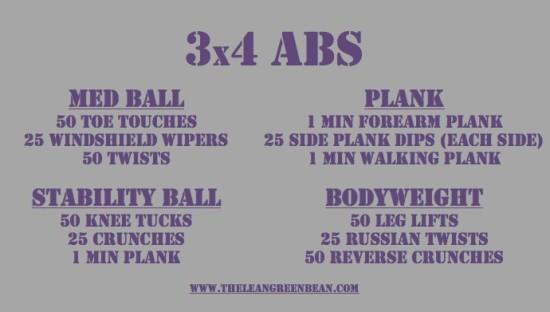 3x4 Ab Workout