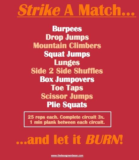 Strike A Match Cardio Burn Workout