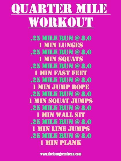 Quarter Mile Treadmill Workout