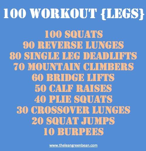 Legs 100 Workout - Cardio