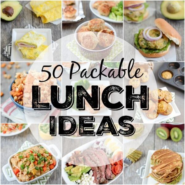 Tired of packing the same thing for lunch every day? Here are 50 packable lunch ideas that are quick, easy and healthy! Perfect for kids and adults.