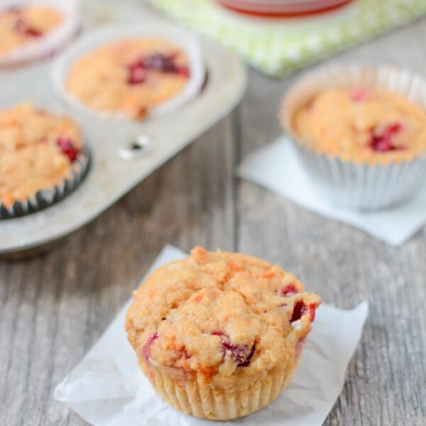 Lightly sweetened and packed with protein and fiber, this recipe for Cranberry Sweet Potato Cottage Cheese Muffins makes a great grab-and-go breakfast!