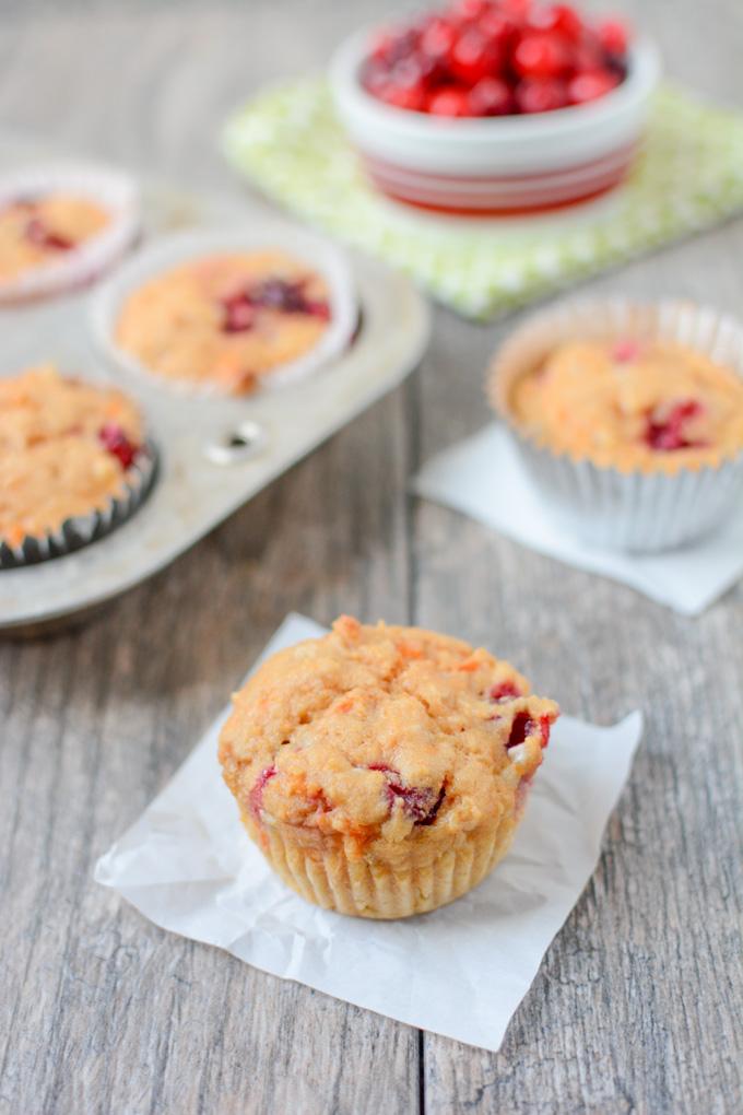 Lightly sweetened and packed with protein and fiber, this recipe for Cranberry Sweet Potato Cottage Cheese Muffins makes a great grab-and-go breakfast!