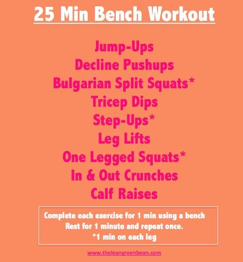 25 Minute Bench Cardio Workout