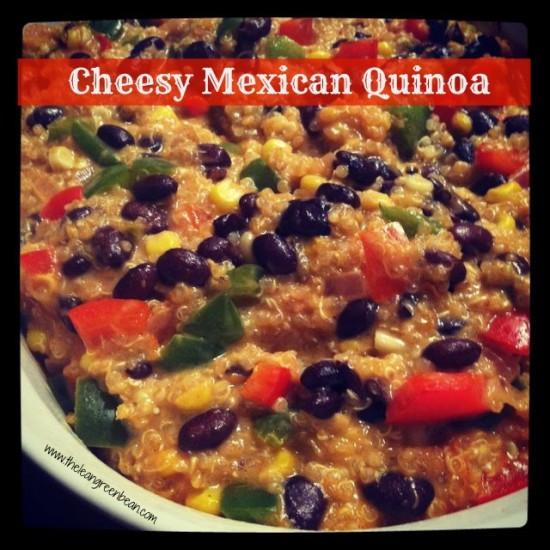 This Cheesy Mexican Quinoa recipe is perfect for a quick, healthy dinner. Make it vegetarian or add some leftover chicken and customize with your favorite vegetables!