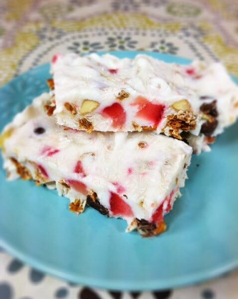 frozen yogurt trail mix bars