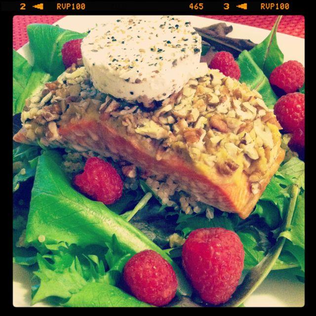This Pecan Crusted Salmon requires just 3 ingredients. Diner is served!