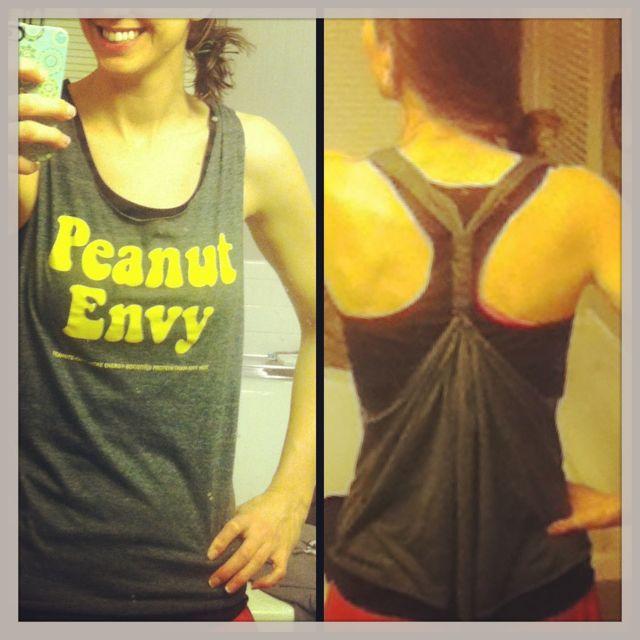 This easy tutorial shows you how to turn an old t shirt into a cute DIY Workout Tank Top!