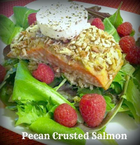 This Pecan Crusted Salmon requires just 3 ingredients. Diner is served!