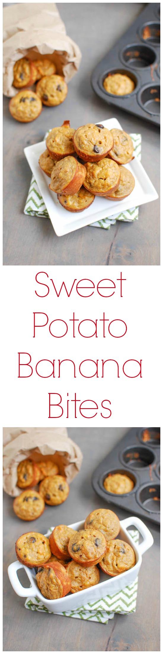 With just 4 main ingredients, these Sweet Potato Banana Bites are gluten-free and make the perfect snack for kids and adults!