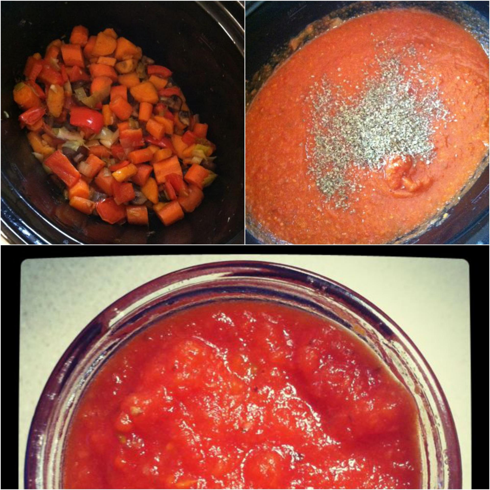 crockpot roasted vegetable sauce