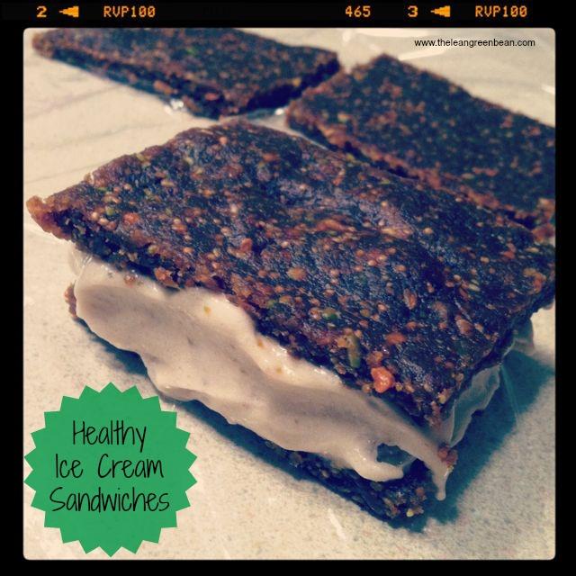 These Healthy Ice Cream Sandwiches are gluten free, dairy free and the perfect dessert to have in your freezer when a craving hits!