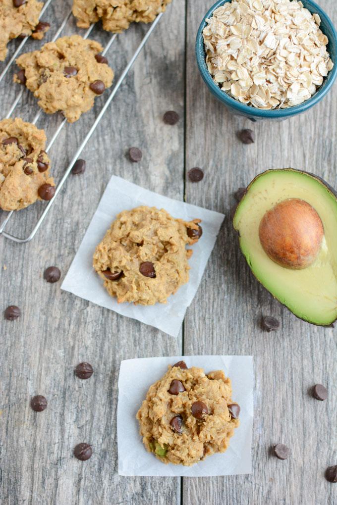 These Peanut Butter Avocado Cookies are gluten-free, dairy-free and packed with healthy fats! Enjoy one for an afternoon snack or for dessert after dinner!