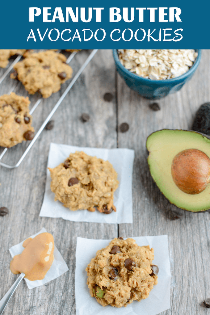 These Peanut Butter Avocado Cookies are gluten-free, dairy-free & packed with healthy fats! Enjoy one for an afternoon snack or dessert.
