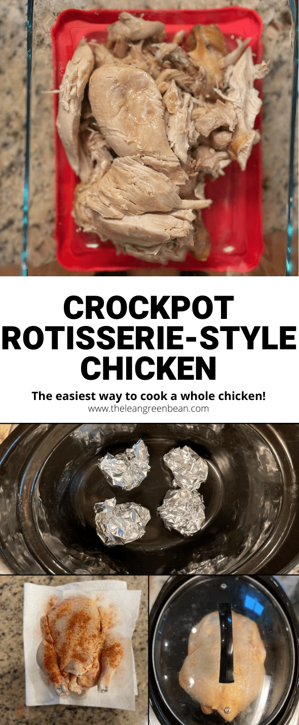 Have you ever tried crockpot rotisserie chicken? It's cheap and easy! Learn the best ways to cook a whole chicken and what to make with rotisserie chicken!