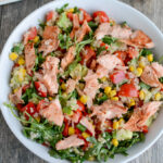 salmon quinoa salad with arugula