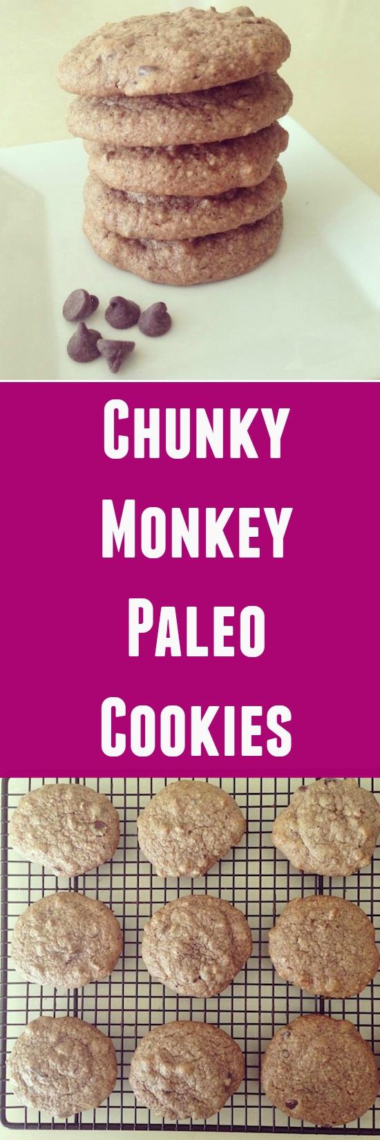 These Chunky Monkey Paleo Cookies are packed with delicious mix-ins and the perfect evening treat!