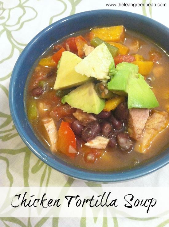 This Chicken Tortilla Soup is packed with veggies, beans and chicken and makes a healthy, flavorful lunch or dinner option.