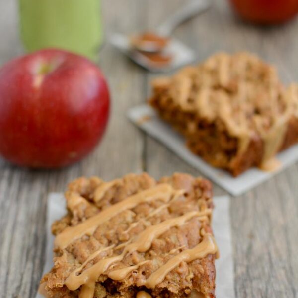 Bursting with fall flavor, these Apple Cinnamon Breakfast Bars are kid-friendly and full of protein and fiber for a healthy breakfast or snack.