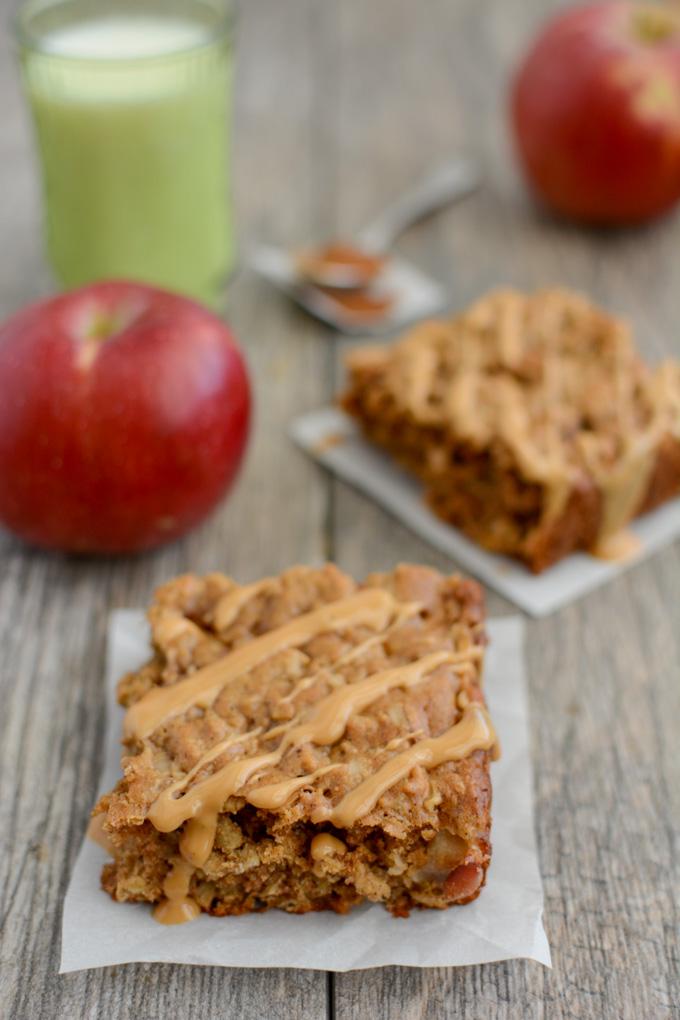 Bursting with fall flavor, these Apple Cinnamon Breakfast Bars are kid-friendly and full of protein and fiber for a healthy breakfast or snack.