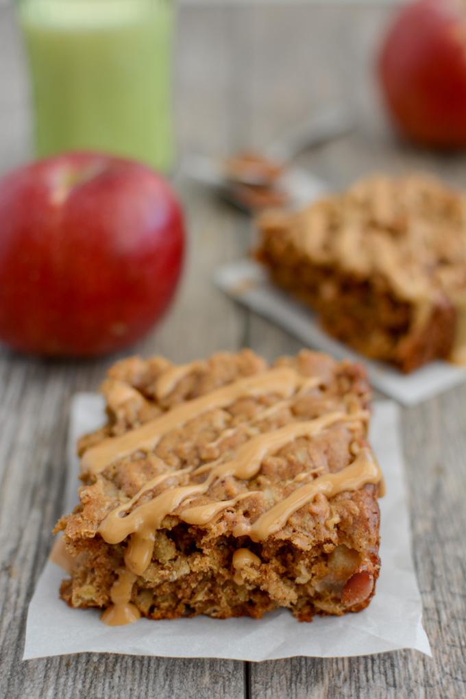 Bursting with fall flavor, these Apple Cinnamon Breakfast Bars are kid-friendly and full of protein and fiber for a healthy breakfast or snack.