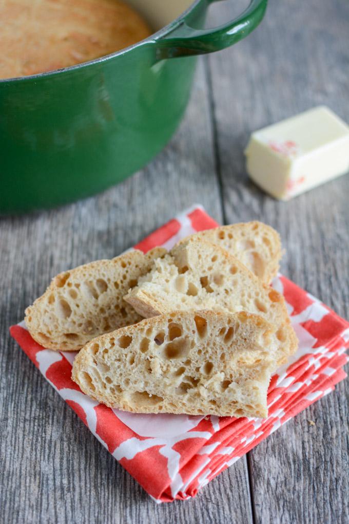 Simple 6-Ingredient Dutch Oven Bread, Baked in a Le Creuset Round