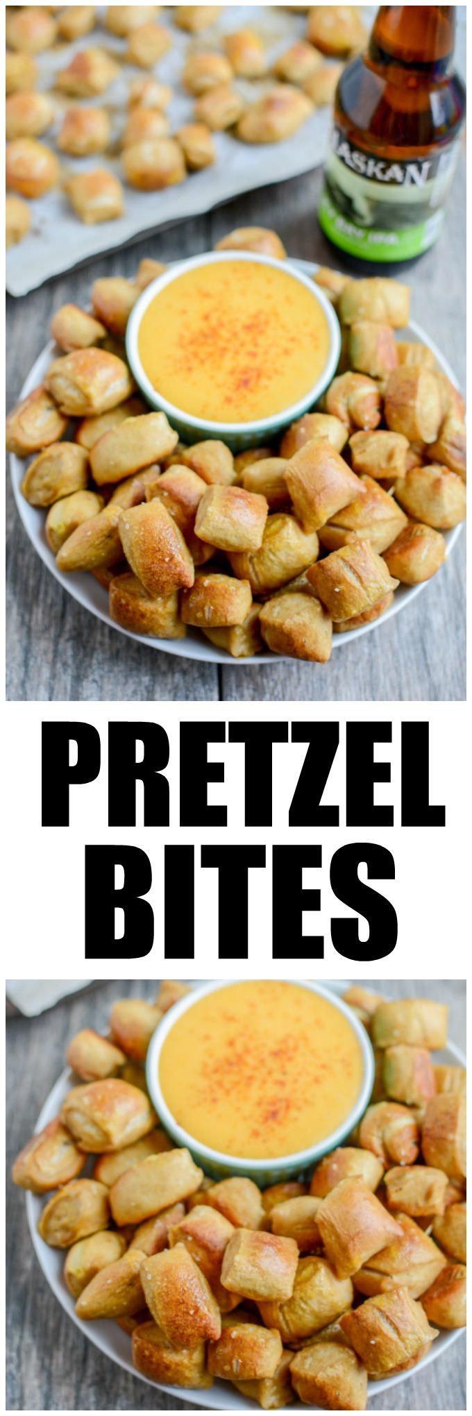 Homemade Soft Pretzels 10 These Homemade Soft Pretzels can be made into the traditional shape or cut into bites for a perfect game day or party appetizer!