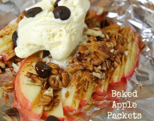 baked apple packets